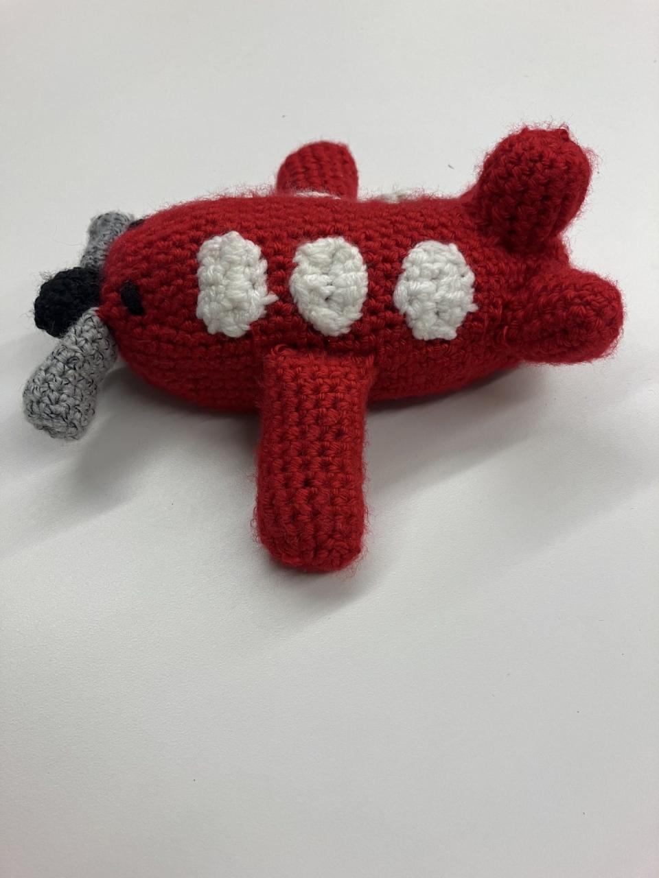 Laura Jones crocheted an airplane for her sister Jessica Cooper years before she was found dead in downtown Indianapolis on Dec. 28, 2023.