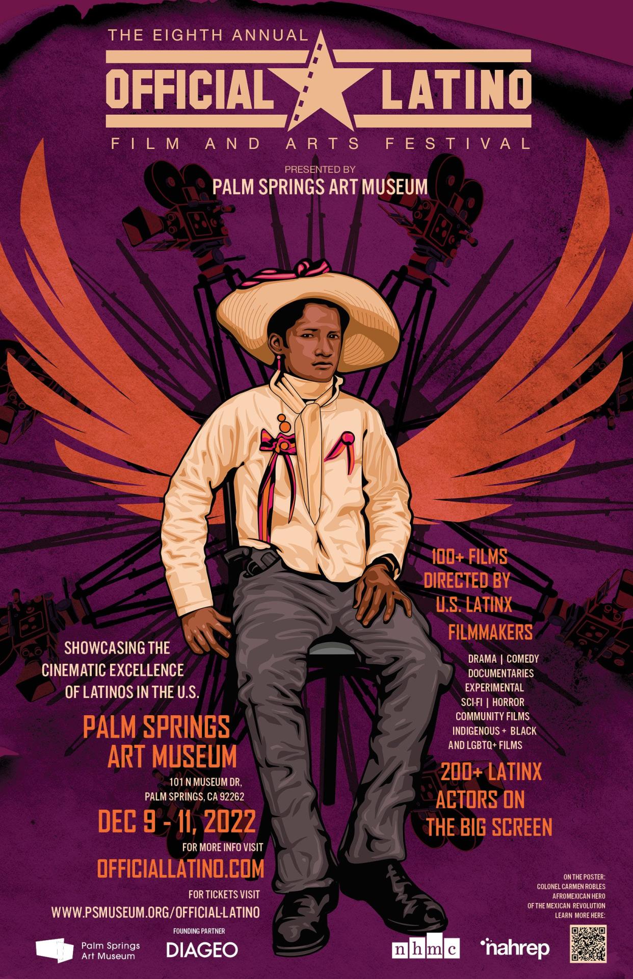 The poster for the 8th Annual Official Latino Film and Arts Festival.