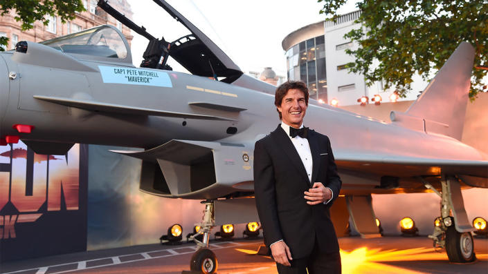 Tom Cruise attends the UK premiere of "Top Gun: Maverick" at Leicester Square on May 19, 2022, in London. <span class="copyright">Eamonn M. McCormack/Getty Images for Paramount Pictures</span>