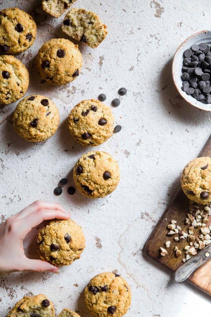 Keto Chocolate Walnut Almond Flour Muffins