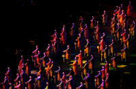 LONDON, ENGLAND - AUGUST 29: Artists perform during the Opening Ceremony of the London 2012 Paralympics at the Olympic Stadium on August 29, 2012 in London, England. (Photo by Mike Ehrmann/Getty Images)