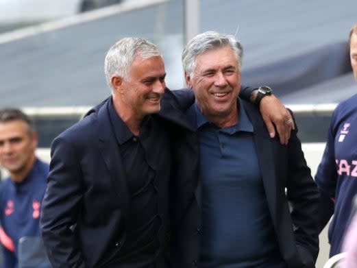 <p>Mourinho and Ancelotti have five Champions League titles between them as managers</p> (Getty Images)