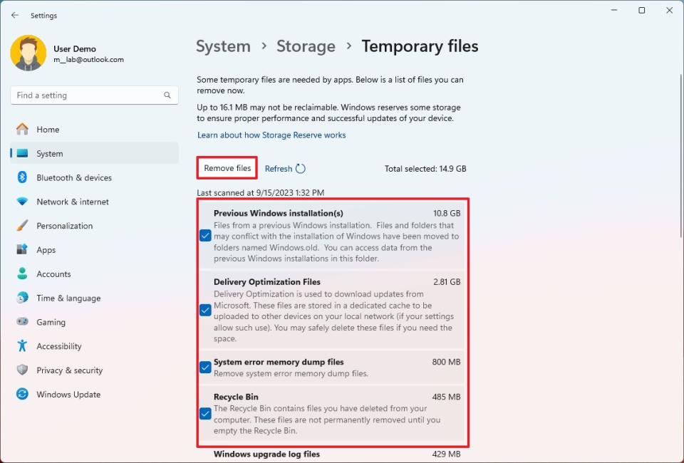 Storage settings fix no enough space problem