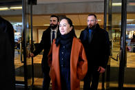 Huawei Chief Financial Officer Meng Wanzhou leaves B.C. Supreme Court after attending a case management conference in Vancouver