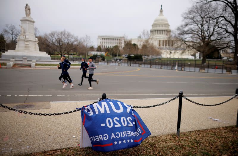 The U.S. Capitol is seen following violent protests in Washington