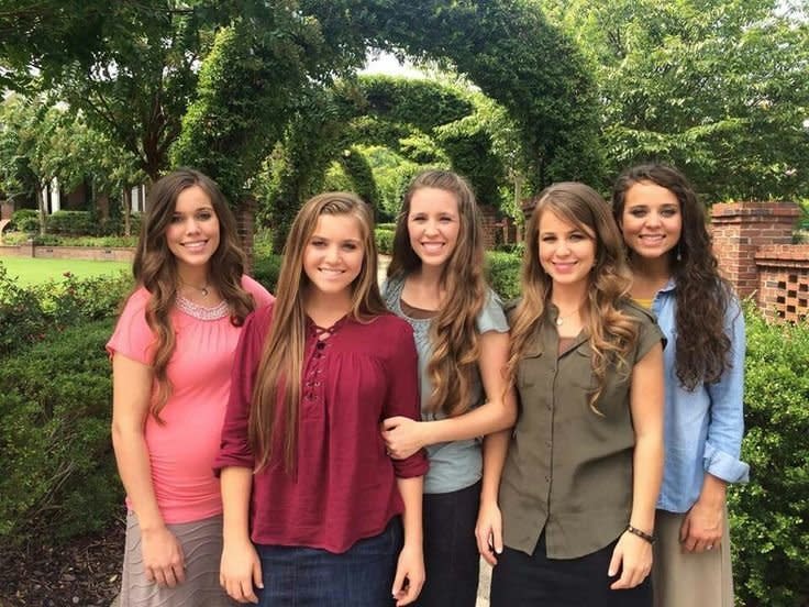 From left: Jessa Seewald, Joy Duggar, Jill Dillard, Jana Duggar, who is not part of the suit, and Jinger Vuolo. (Photo: Instagram)