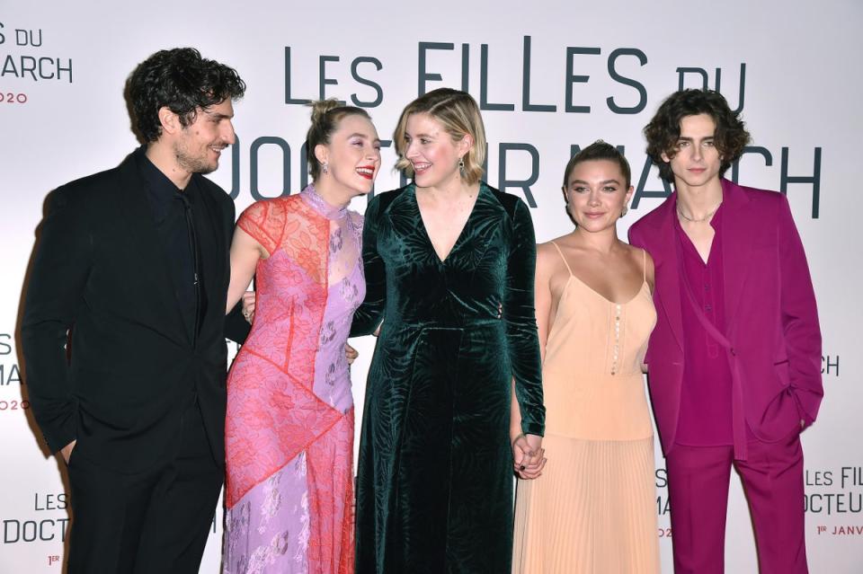 Louis Garrel, Saoirse Ronan, Florence Pugh and Timothee Chalamet attend the Little Women premiere (Pascal Le Segretain/Getty Images)