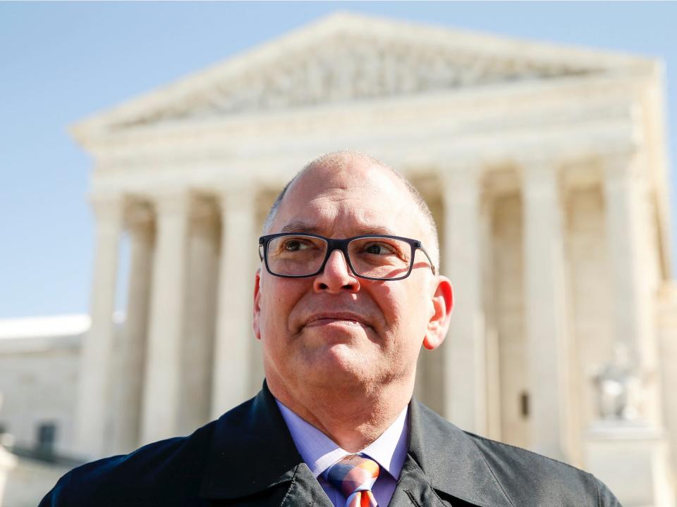 Jim Obergefell outside the Supreme Court in Washington in 2015.