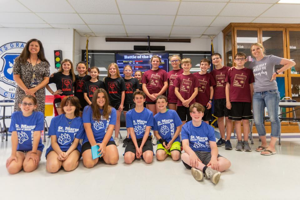 The St. Marys Cadjle, Rossville Bookworms and Silver Lake Book Bombers tested their knowledge of William Allen White Children's Book Awards at the third edition of the War on 24 Battle of the Books, hosted at St. Marys Grade School on Wednesday afternoon.