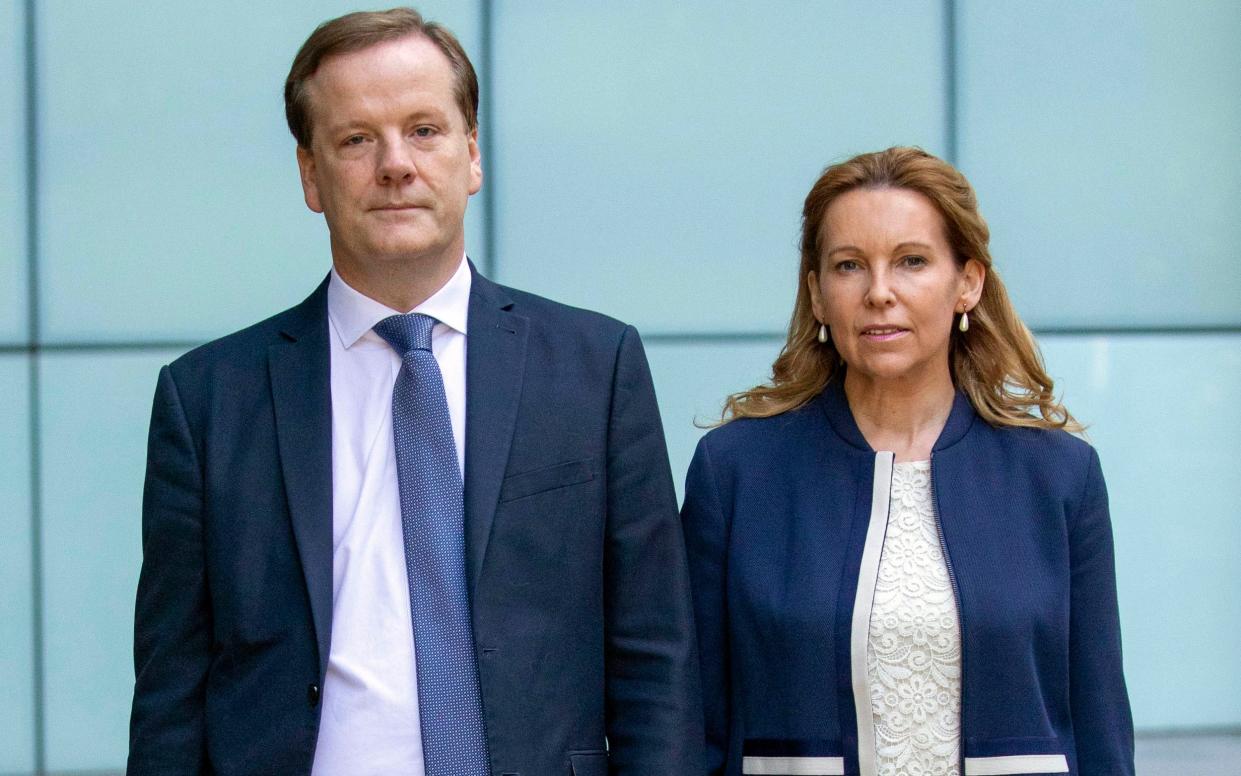 Charlie Elphicke and Natalie Elphicke arrive at court during the trial
