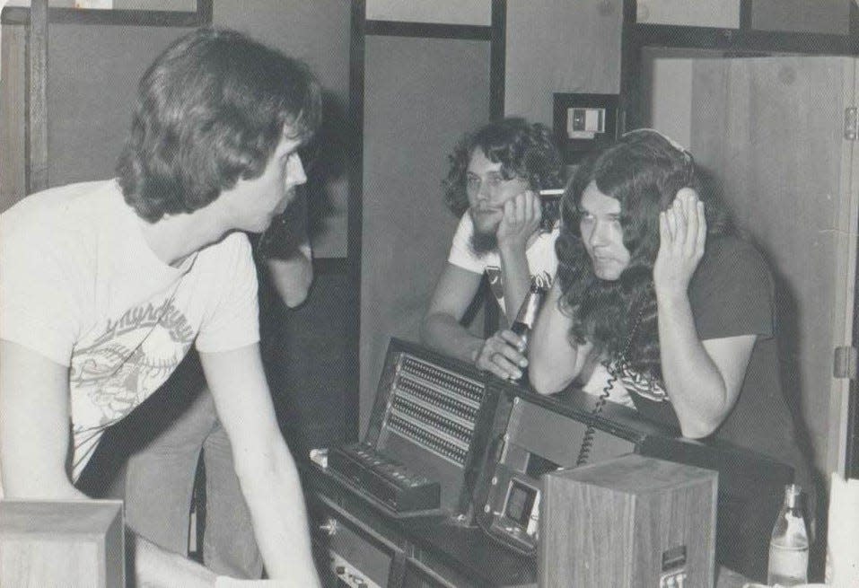 Kevin Elson worked with Lynyrd Skynyrd for years. This photo is from 1977, during the recording of the "Street Survivors" album.