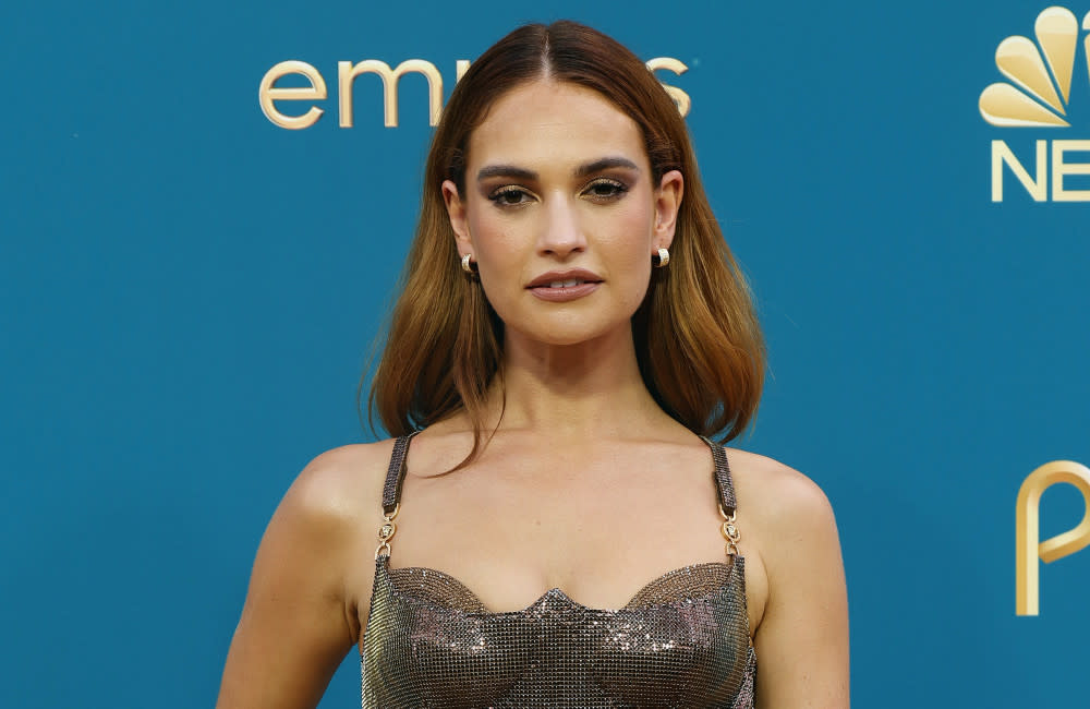 Lily James is single again credit:Bang Showbiz