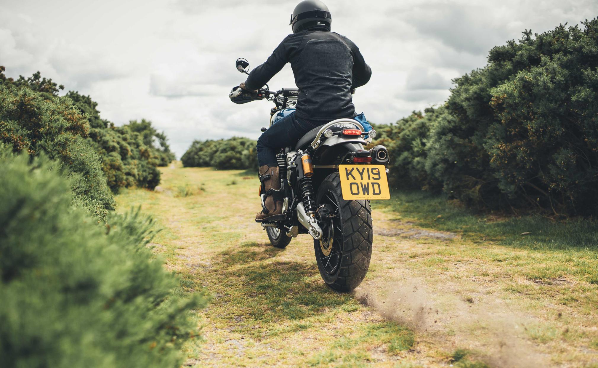 An advanced traction control system helps the bike off-road