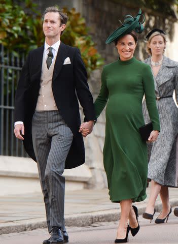 <p>Pool/Samir Hussein/WireImage</p> James Matthews and Pippa Middleton at St George's Chapel in 2018