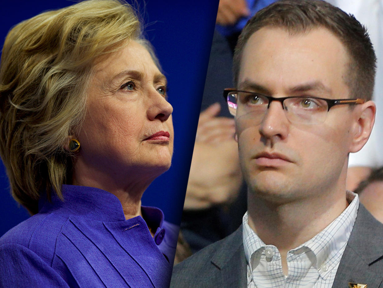 Democratic presidential candidate Hillary Clinton and campaign manager Robby Mook. (Photos: Getty, Brian Snyder/Reuters)