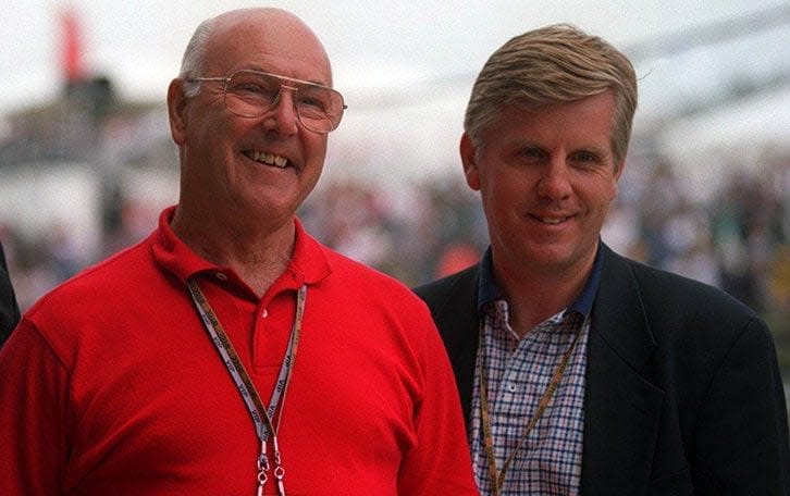 Steve Rider and Murray Walker - Alamy