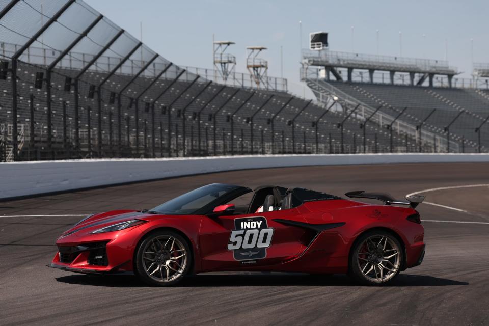 For the first time, Chevrolet has rolled out a hardtop convertible of its Corvette to use as the pace car for the Indianapolis 500.