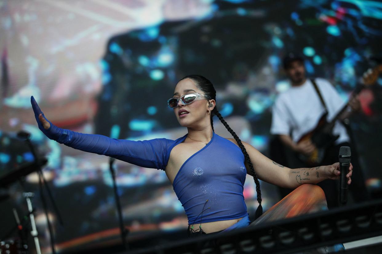 La cantante colombiana Elsa y Elmar. (Photo by Juan Pablo Pino / AFP) (Photo by JUAN PABLO PINO/AFP via Getty Images)