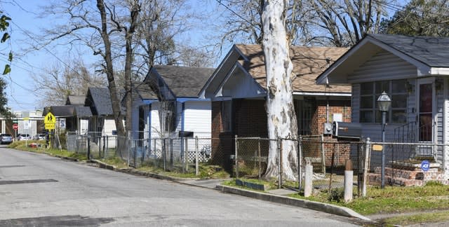 Homes line Richardson Drive in Africatown in Mobile, Alabama, established by the last boatload of Africans abducted into slavery and shipped to the United States just before the Civil War