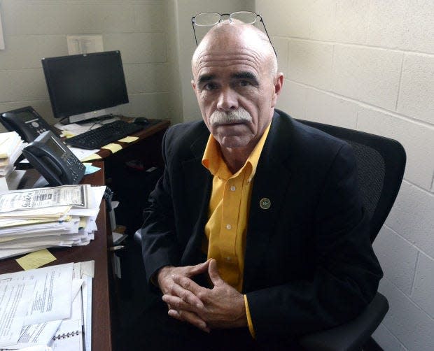 Wes Hill, in his office, is now the director of the Beaver County Emergency Services Center.