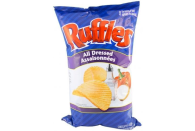 <p>This Canadian classic goes <a href="https://www.delish.com/food-news/a43953/ruffles-all-dressed-up-american-debut/" rel="nofollow noopener" target="_blank" data-ylk="slk:all-in on the flavor;elm:context_link;itc:0;sec:content-canvas" class="link ">all-in on the flavor</a>. Think about combining BBQ, sour cream and cheddar, and salt and vinegar all together as one, and you'll understand why these beloved chips take your taste buds on a wild ride.</p>