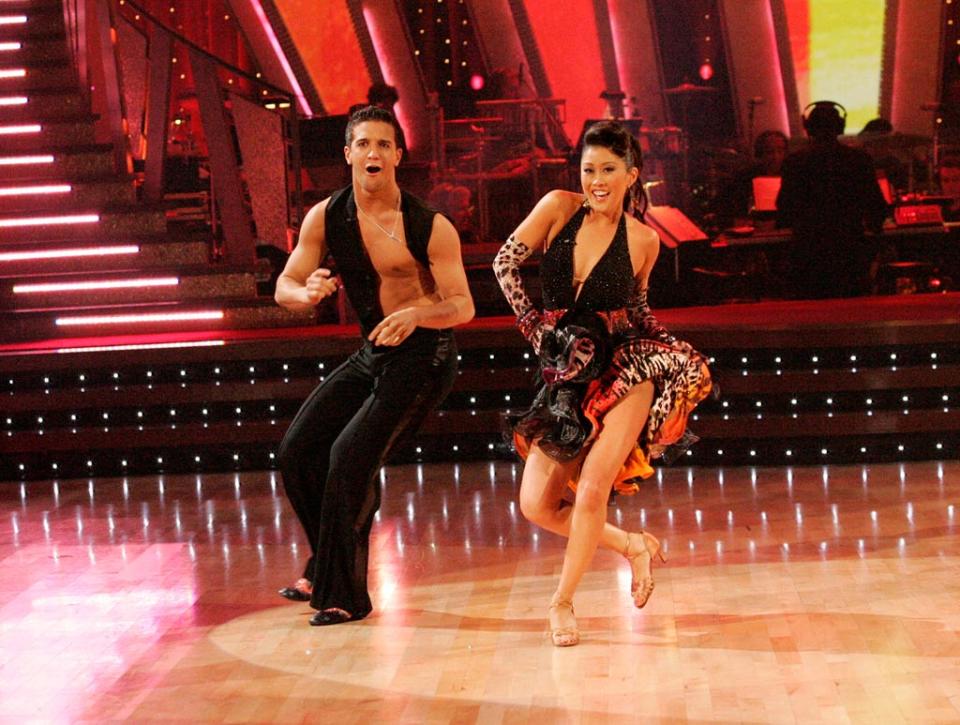 Mark Ballas and Kristi Yamaguchi perform a dance on the sixth season of Dancing with the Stars.