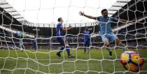 Britain Football Soccer - Manchester City v Chelsea - Premier League - Etihad Stadium - 3/12/16 Manchester City's Ilkay Gundogan celebrates after Chelsea's Gary Cahill scored an own goal and the first goal for Manchester City Action Images via Reuters / Jason Cairnduff Livepic EDITORIAL USE ONLY. No use with unauthorized audio, video, data, fixture lists, club/league logos or "live" services. Online in-match use limited to 45 images, no video emulation. No use in betting, games or single club/league/player publications. Please contact your account representative for further details.