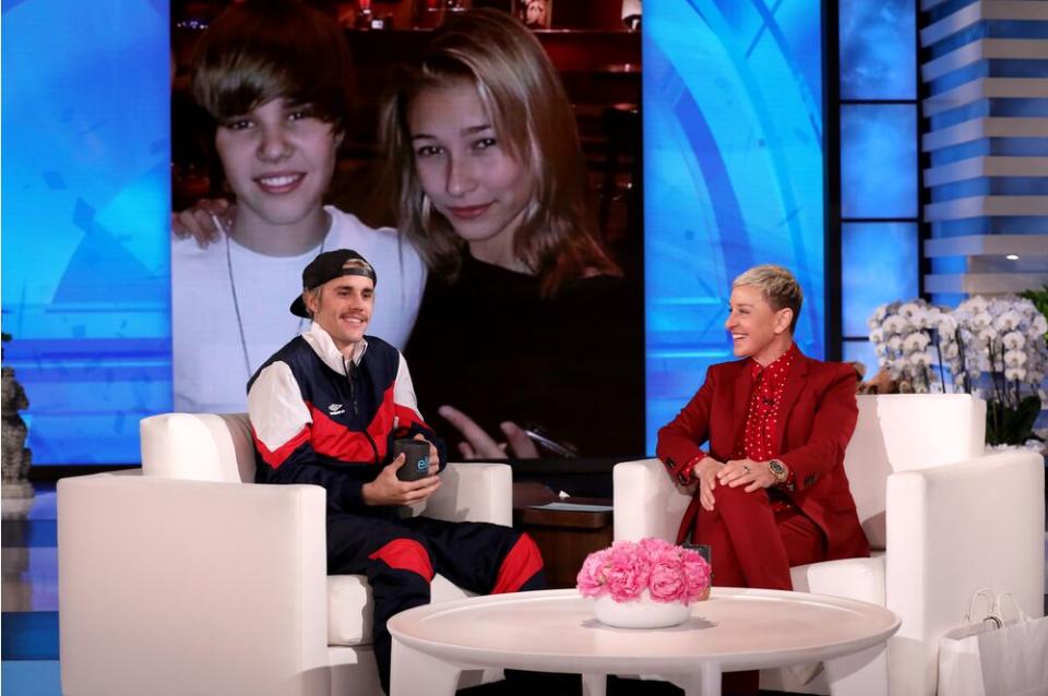 Justin Bieber and Ellen DeGeneres | Michael Rozman/Warner Bros.