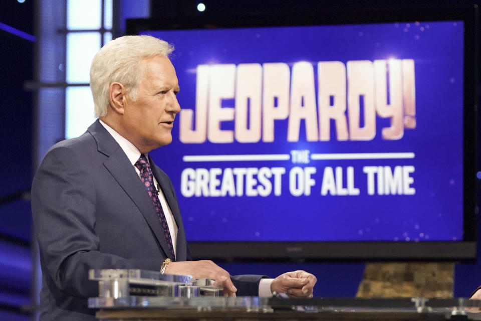 JEOPARDY! THE GREATEST OF ALL TIME - On the heels of the iconic Tournament of Champions, JEOPARDY! is coming to ABC in a multiple consecutive night event with JEOPARDY! The Greatest of All Time, premiering TUESDAY, JAN. 7 (8:00-9:00 p.m. EST), on ABC.  (Eric McCandless/ABC via Getty Images) ALEX TREBEK