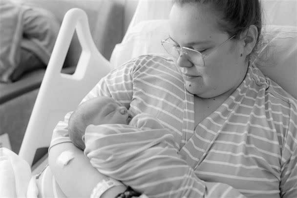 PHOTO: Tina Keefer is pictured with her newborn son Xavian. (Tina Keefer)