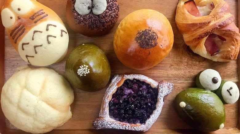 Variety of Japanese baked goods