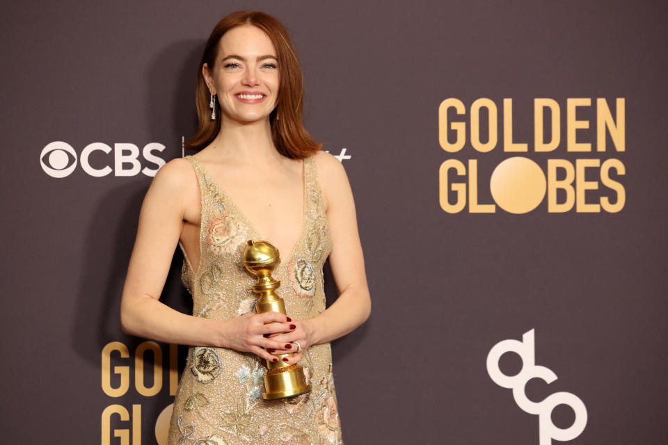 Eine Gewinnerin der Golden Globes - auch modetechnisch: Emma Stone. (Bild: REUTERS/Mario Anzuoni)
