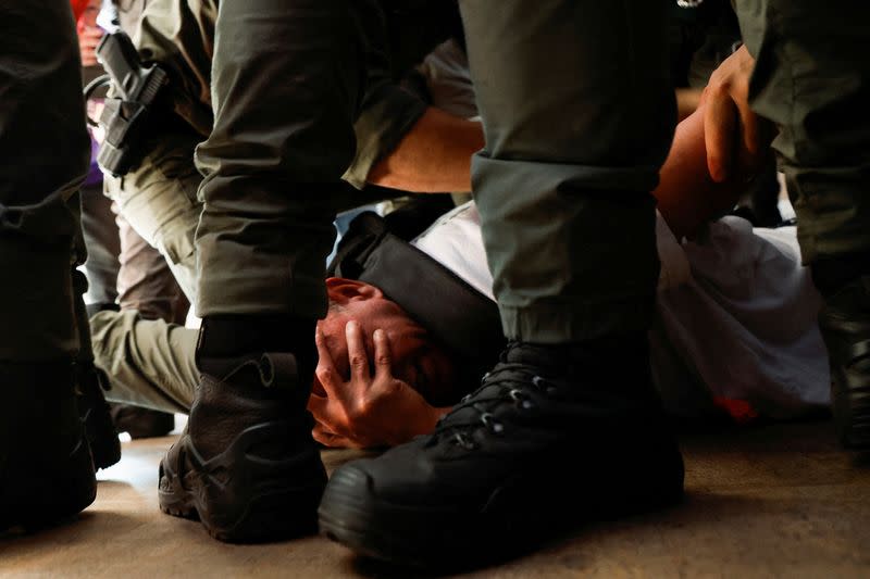 Protest at Ben Gurion International Airport, in Lod