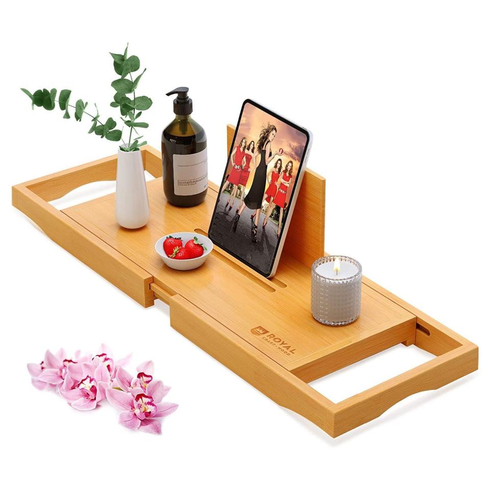 10) Luxury Bathtub Tray Caddy