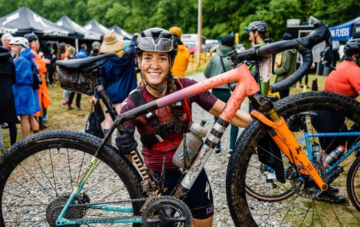 <span class="article__caption">Gomez Villafane with the winning whip, a Specialized Crux paired with a Fox 32 TC gravel fork</span> (Photo: Adam Koble)