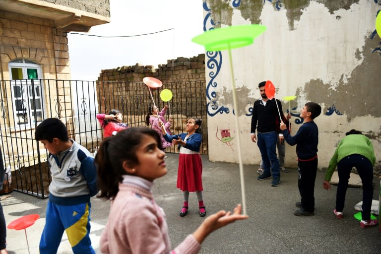 Syrian refugee children learn circus tricks in an innovative programme in south-eastern Turkey to help integrate into their foreign host country