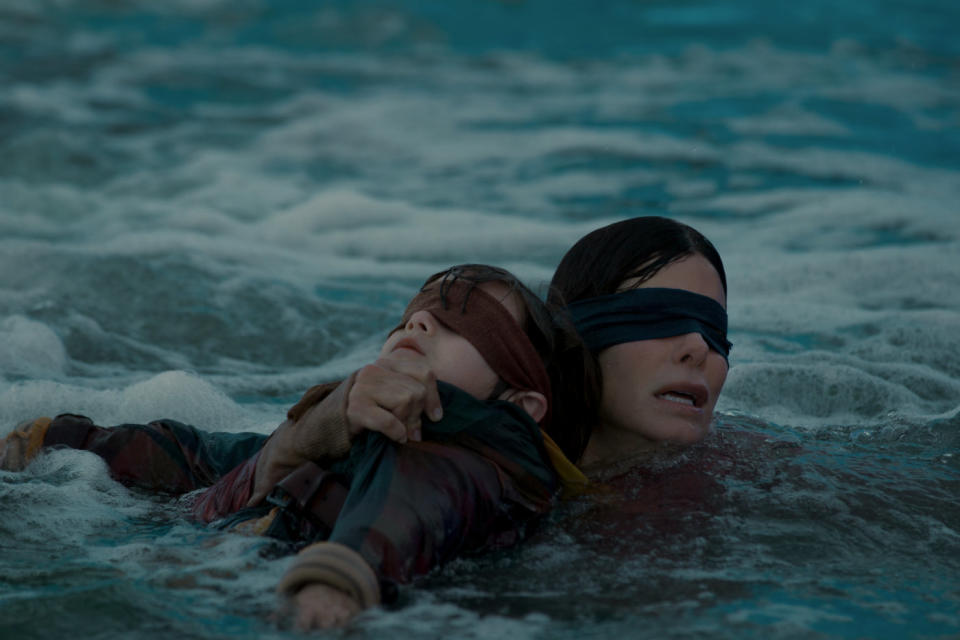 Sandra Bullock in Bird Box (Credit: Netflix)