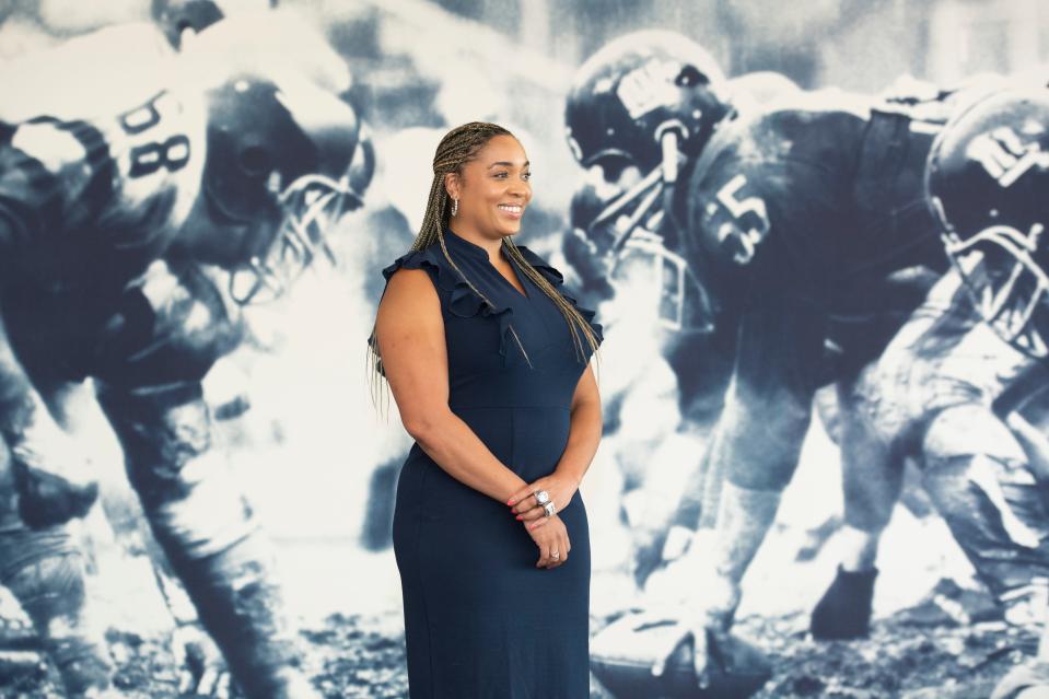 Ashley Lynn is the Director of Player Engagement at the New York Giants. Lynn helps both rookies and retiring players transitioning to their new lives.