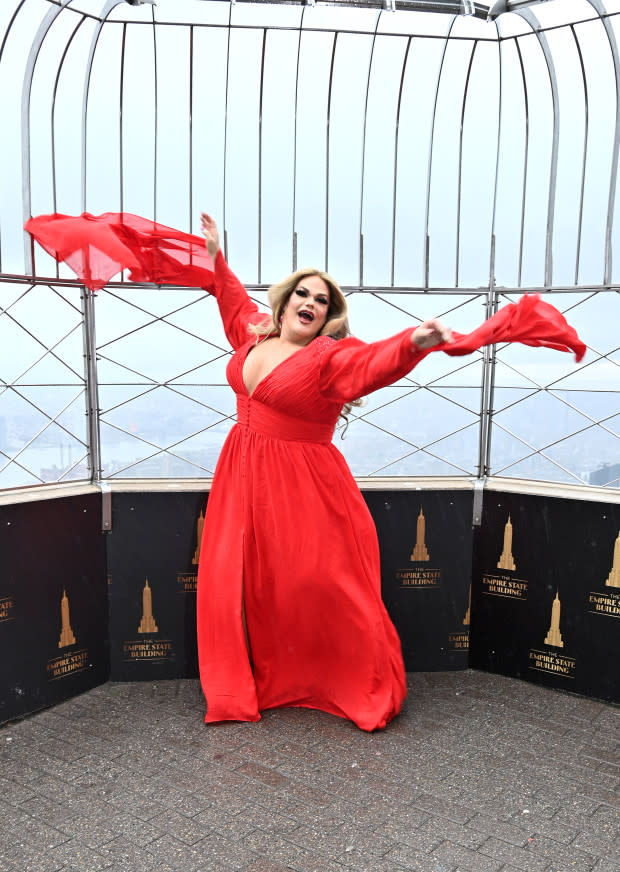 Darienne Lake at the Empire State Building<p>Getty for Paramount+</p>