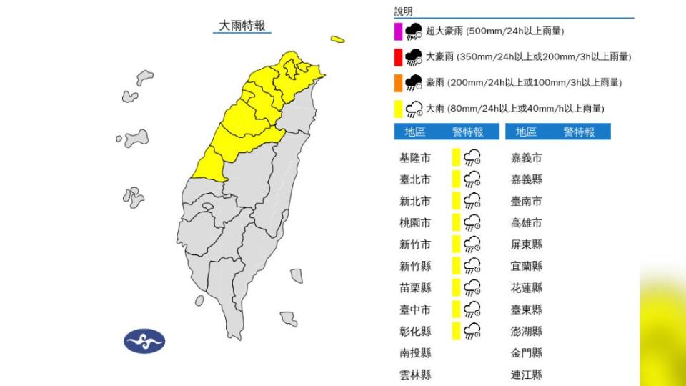 今鋒面通過各地短暫雨　餘震頻繁恐有落石避免前往山區