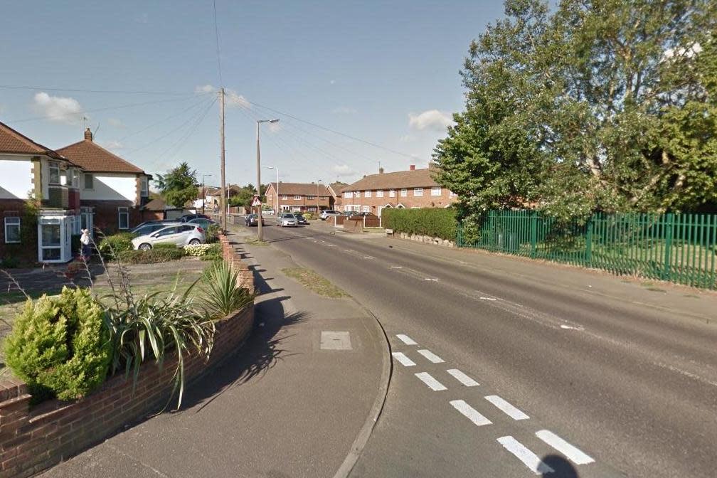 South End Road in Rainham, where a baby is thought to be in a critical condition following a car crash: Google