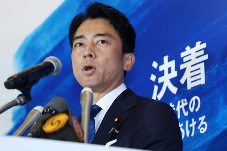 Leading the polls so far is Shinjiro Koizumi, 43, a surfing former environment minister who is better known as a son of a popular former prime minister (STR)