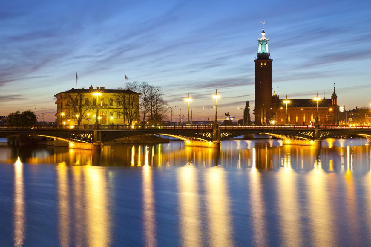 The City Hall at night