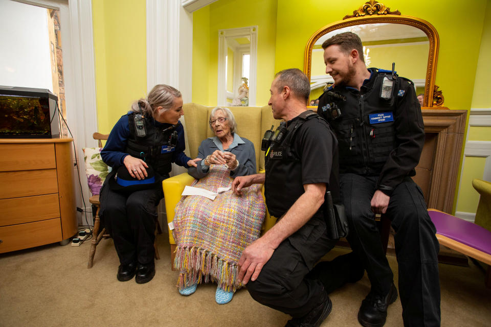 Anne Brokenbrow, 104, was ‘arrested’ after telling nursing home staff in all of her years she had never fallen foul of the law. (SWNS)