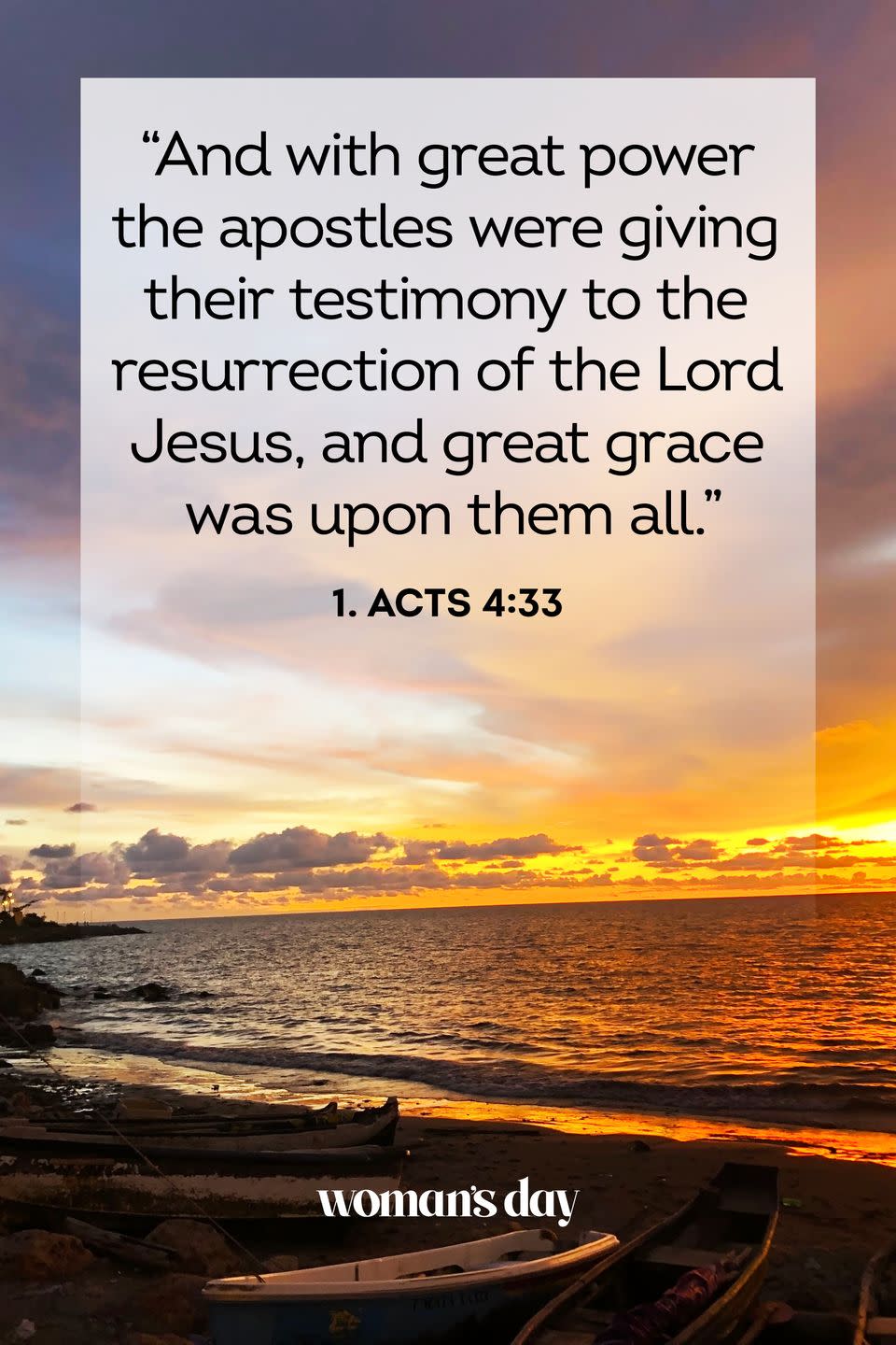 <p>"And with great power the apostles were giving their testimony to the resurrection of the Lord Jesus, and great grace was upon them all."</p>