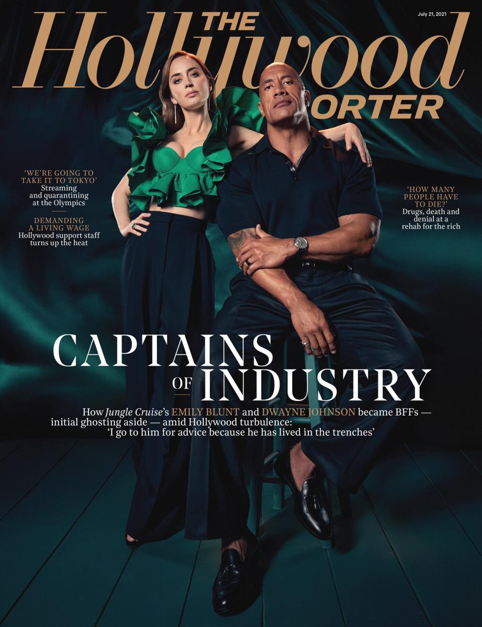 Emily Blunt and Dwayne Johnson The Hollywood Reporter