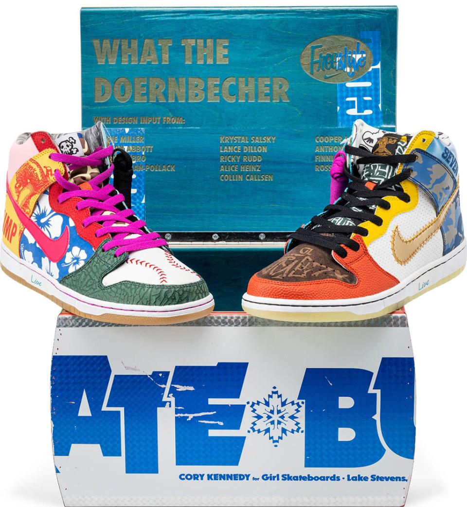 Nike SB Dunk High “What the Doernbecher” sample.