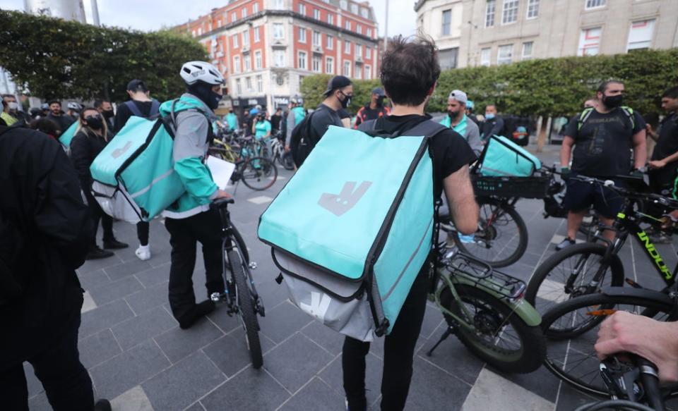 Deliveroo results lead to a sales upgrade (Niall Carson / PA) (PA Wire)