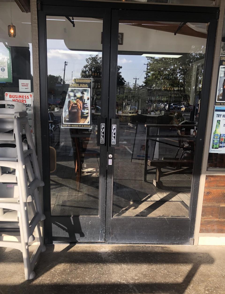 restaurant door