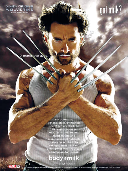 Milchproteine verleihen Kraft. Manchmal – siehe X-Men Wolverine (Hugh Jackman) – sogar übermenschlich viel davon! (Bild: WENN)